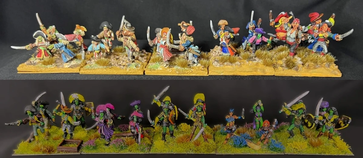 Admiral Jinjurs Female Pirates Reinforced By Some Old School Figures from Ral Partha, Grenadier, and Citadel (Wars of Ozz)